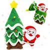 REQIHO Christmas Dog Toys, Crinkle Christmas Tree & Squeaky Santa Claus, Dog Christmas Toys, Hide and Seek Dog Toy, Plush Dog for Small and Medium Dogs