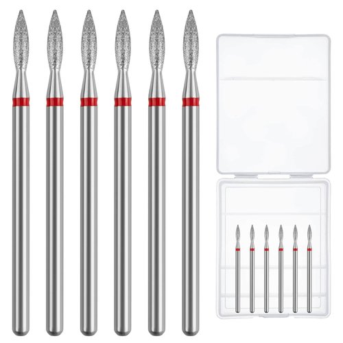 Difenni Cuticle Drill Bit,Nail Drill Bits Flame Cuticle Clean Drill Bit for 3/32''Electric Nail File Machine Cuticle Bit Nail Prep Tool