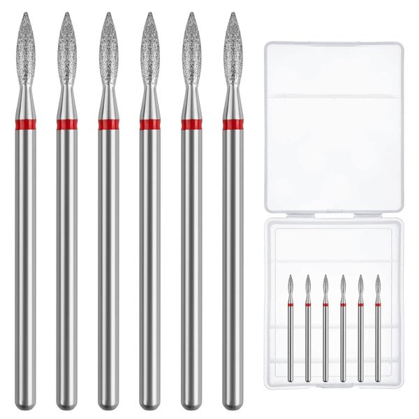 Difenni Cuticle Drill Bit,Nail Drill Bits Flame Cuticle Clean Drill Bit for 3/32''Electric Nail File Machine Cuticle Bit Nail Prep Tool