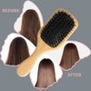 FORANYO Boar Bristle Hair Brush, Soft Bristle Hair Brush Boar Bristle Brush for Thick Hair Fine Hair, Paddle Hair Brush Boar Brush For Women Men
