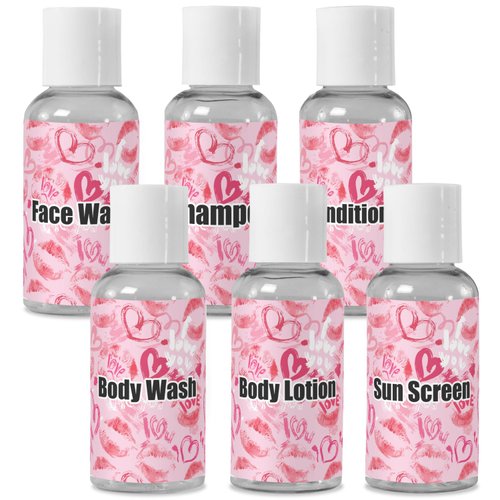 YouCustomizeIt Personalized Lips n Hearts Travel Bottles
