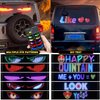 Suacopzar 1 Pack Large Devil Eyes Light for Cars, 23x5in Programmable Flexible LED Digital Display Smart APP Control Custom Text DIY Pattern, Soft Screen LED Lights for Car Trucks Decor