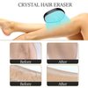 Crystal Hair Eraser for Hair Removal, Crystal Hair Remover for Men and Women, Magic Crystal Hair Remover with Gentle Skin Exfoliation, Reusable, Easy to Use, Works On All Body Parts (Black)