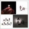 Yardwe 5pcs Miniature Wall Sconce Lamp Dollhouse Garden Light 1: 12 Scale Mini Wall Lamp Simulation Lamp Models Diy Sand Table Sconce for Dollhouse Micro Landscape Decorations, Bronze