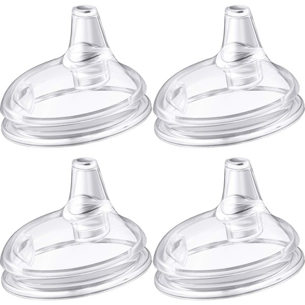 Nuanchu 4 Pieces Baby Bottle Nipples Baby Spout Nipples Variable Flow Baby Nipples Silicone Spout Nipples Compatible with Comotomo Baby Bottle, Fits for Babies Over 6 Months Old, Duckbill Cross