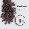 Matte Protubes by The Hair Shop, For I-Tip Hair Extension Silicone-Lined Micro Beads, Microlink, Rings, & Hand-tied Weft Methods, 3.4mm x 5.0mm (Matte Medium Brown)