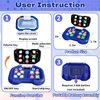 Infowush Quick Push Game Light Up Fidget Toys for Kids, 4 Modes LED Screen Handheld Dance Game Machine, Pop Game Controller Electric Popper for Kids Ages 3-12, Xmas Birthday Gifts for Boys Girls Blue