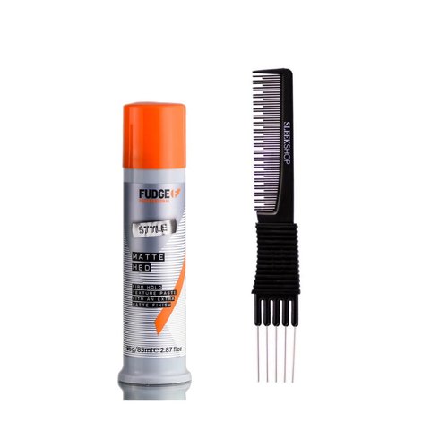 yper Fudge Style Matte Hed Firm Hold Texture Paste (2.87 oz) with Teasing Comb Pack of 1