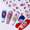 8sheets National Flag Nail Stickers American Independence Day Nail Decal Nail Art Decoration Supplies National Flag Star Butterfly Heart Shape Design for Women Nail Art Accessories