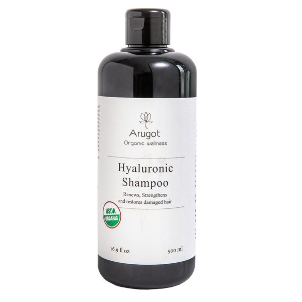 Arugot Organic Shampoo, Made in Israel | Moisturizes and Strengthens Damaged Hair, Nourishes Scalp for Growth - Anti Thinning & Volumizing for Men & Women - 16.9 fl oz.