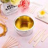 Wax Warmer Inner Pot Hair Removal Waxing Container Wax Warmer Replacement Pot for 500 ml 14 oz Hair Remover Machine and 200 Pieces Wax Applicator Sticks for Hair Removal Eyebrow