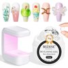 MIZHSE Solid Builder Gel for Nails: Non-Sticky 3D Sculpting Gel Hard Gel with U V Lamp, Clear Gel Builder Nail Gel Art Carving Gel Modeling Gel Nail Extension Soak Off U V/LED Nail Art Salon Home DIY