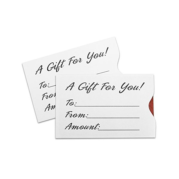 Gift Card Sleeve - White Basic (100 Pack)
