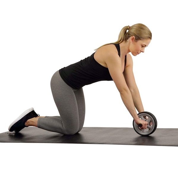 Sunny Health & Fitness Ab Roller Wheel for Abdominal Exercise Core Trainer Wheel Roller - NO. 003, Black