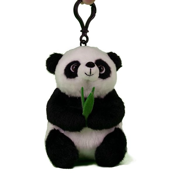 YOHAKI Cute Panda Plush Keychain 5" Kawaii Stuffed Animal Keychain Panda Bear Stuff Animals Toys for Teens Kids Boys Girls Panda Party Decorations Backpack Pendants