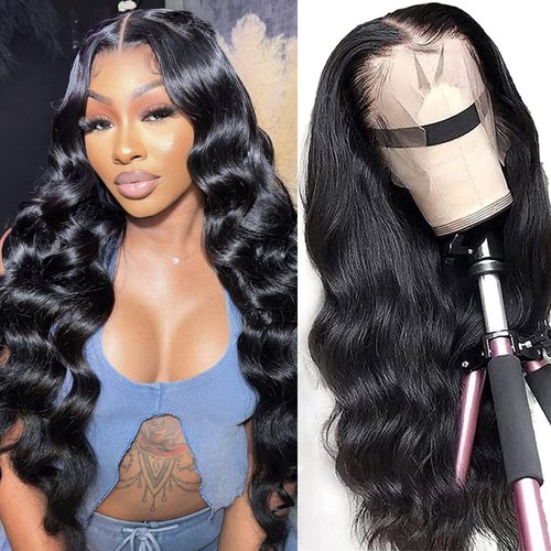 Drosuud 13x6 Body Wave Lace Front Wigs Human Hair 13x6 HD Lace Frontal Wigs for Women Human Hair Pre Plucked with Baby Hair Brazilian Virgin Human Hair Lace Front Wigs 28Inch