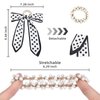 Yonchic 5Pcs Satin Silk Scrunchies, Bow Hair Tie Cute Ribbon for Hair for Girls Women, Bowknot Hair ties Hair Scarf with Bows Ponytail Holders (Black & White)