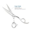 Professional Hair Shears 6" Silvery Blind Hole Sharp Hair Scissors Hair Cutting Scissors Barber Scissors Barber Shears Haircut Scissors Convex Edge 440C KINSARO