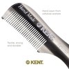 Kent A 81T Graphite X-Small Gentleman's Beard and Mustache Pocket Comb, Fine Toothed Pocket Size for Facial Hair Grooming and Styling. Saw-cut of Cellulose Acetate, Hand Polished. Hand-Made in England