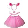 Kirei Sui Kids Animal Pig Ears Headband Bowtie Tail & Tutu Costume Pink
