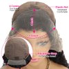 28 Inch Body Wave Lace Front Wigs Human Hair Pre Plucked with Baby Hair 13x4 HD Transparent Glueless Lace Frontal Wigs Brazilian Virgin Human Hair Wig with Baby Hair 180 Density Long Hair Wigs