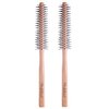 PERFEHAIR Small Round Hair Brush-2-Pack, 1 Inch Mini Barrel Roller Styling Hairbrush for Short, Thin Hair & Beard Blow Drying, Both for Men & Women