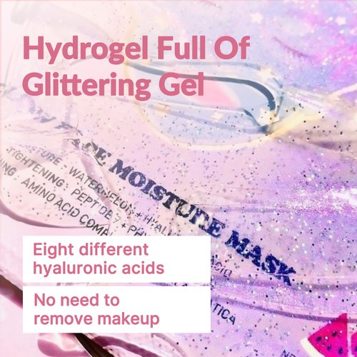 LALARECIPE Hydrating Hydrogel Face Masks | Day and Night Moisturizer for Face Sheet Masks w/Watermelon Extract & Hyaluronic Acid | Korean Face Mask Beauty Facial Skin Care Products (Pack of 10)