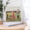 SOKYND The Happy Frame Clear Acrylic Floating 8x8 Frame with Polaroid Instax Collage frame insert, Multi-Functional Free-Standing and Magnetic for Refrigerator