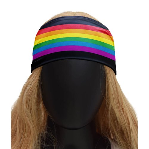 SAE99 Headband, Sweatband, Head Wrap, Soft Stretchy Headband, Sport Yoga headband Fits All (Rainbow)