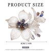 Kesvb Flower Bride Hair Clip Sliver Crystal Hair Barrettes Leaf Hairpins Wedding Hair Accessories for Women and Girls