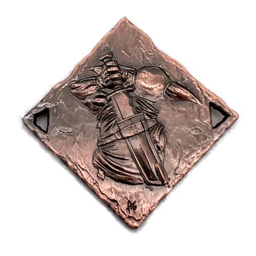 Cryptic Creative Copper Goblin Decision Coin D2 Heads-Tails - Yes-No RPG LARP