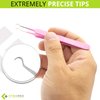 Blackhead Tweezer - Professional Curved Steel Tip Surgical Comedone & Splinter Extractor. Ideal Blemish & Acne Remover Tool Means Flawless Facial Skin (Pink)
