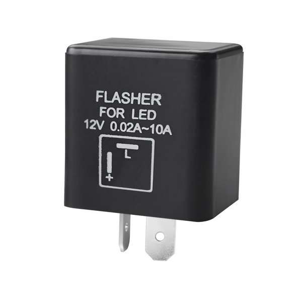 Zlirfy 2 Pin Electronic Flasher Relay,Turn Signal Flasher for Led Lights,12V LED Electronic Turn Signal Flasher Relay,Waterproof Automotive Replacement Flashers,Universal LED Flash Relays