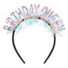 CIEHER Birthday Headband for Women Girls Birthday Queen Crown Birthday Tiara Birthday Decorations Birthday Party Favors - Pink