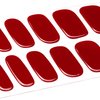DANNI & TONI Semi Cured Gel Nail Strips Red (Scarlet Delight) Gel Nail Polish Stickers Glossy Nail Wraps 28 Stickers