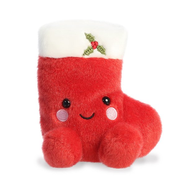 Aurora® Adorable Palm Pals™ Holly Stocking Stuffed Animal - Pocket-Sized Play - Collectable Fun - Red 5 Inches