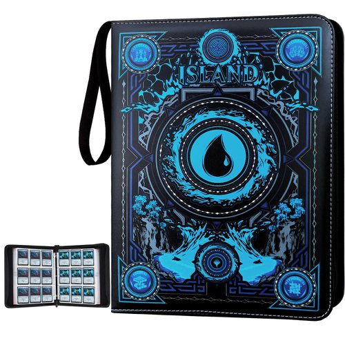 MTGPRO Trading Card Binder,9 Pocket Card Binder with Sleeves 720 Double Sided Pocket Premium Collector Card Album,Card Collection Folder for MTG,TCG,Yugioh,Game Cards (Blue)