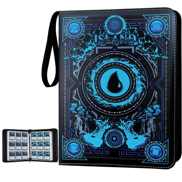MTGPRO Trading Card Binder,9 Pocket Card Binder with Sleeves 720 Double Sided Pocket Premium Collector Card Album,Card Collection Folder for MTG,TCG,Yugioh,Game Cards (Blue)