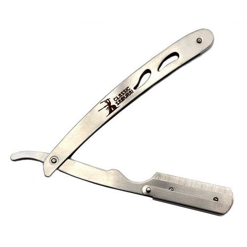 Classic Samurai CS-102 Stainless Steel Professional Barber Straight Edge Razor (Silver Razor Only)