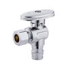 10 PCS EFIELD Stop Angle Valve Pex-A Inlet, 1/4 Turn,3/8" OD Compression X 1/2" Pex-A Expansion, Chrome Plated Brass