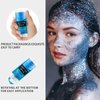 Body Glitter Stick, Singer Gold Concerts Glitter Gel, Pink Holographic Mermaid Sequins Chunky Glitter, Music Festival Rave Glitter Makeup for Body, Face, Hair and Lip, 0.56oz (Blue)