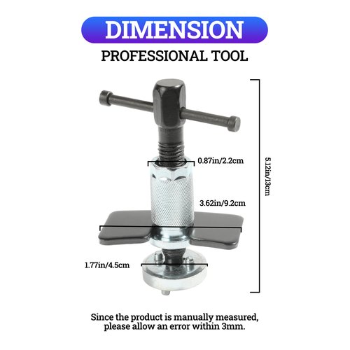 Zlirfy Brake Caliper Piston Rewind Tool,Car Accessories Car Rear Brake Pad Wind Back Tool for Disk Brake Pad,Right Handle Set Brake Caliper Wind Back Tool for Replacement of Rear Brake Pad
