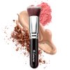 LAMORA Foundation Brush for Liquid Makeup - Kabuki Face Brush for Cream, Powder, Blush, and Concealer - Flat Top Blending, Buffing, Stippling Brush