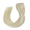 Clip in Hair Extensions Human Hair Straight Platinum Blonde 22 Inch Clip on Hair Extensions Natural Remy Brazilian Clip ins Real Human Hair Extensions for Women Invisible Double Weft 60G 5 PCS