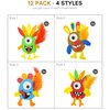 4E's Novelty Monster Turkey Crafts for Kids (12 Pack) Bulk Foam Magnet Craft Kit, Thanksgiving Crafts for Kids 4-8, 3-12, Thanksgiving Activities for Kids