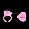 NXJ INFILILA Glue Rings for Eyelash Extensions, 100PCS Disposable Rings for Lashes, Lovely Heart Shape Lash Fan Blossom Glue Cups Lash Extension Supplies Lash Supplies for Eyelash Extensions