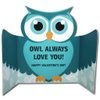 VictoryStore Jumbo Greeting Cards: Giant Valentines Day Card (Owl Cut Out) 3 feet x 4 feet Card with Envelope