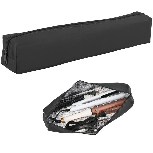 Suafrnut Professional Hot Hair Tools Organizer Bag Portable Travel Heat Resistant Storage Case Pouch for Curling Iron, Flat Irons, Hair Straightener and Hair Styling Tools(17.7" x 3.2"x 3.2")