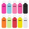Key Chain Chapstick Holder, 10 Pcs Lip Balm Holder Solid Color Lipstick Holder, Colorful Lip Gloss Holder Keychain Pendant, Keychains Clip-on Lipstick Sleeve Pouch for Women and Girls, 10 Colors
