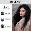 Black Hair Dye Shampoo 3 in 1 champu para canas for Gray Hair Coverage Hair Color Shampoo for Women and Men Instant Herbal Ingredients Long Lasting 500ML